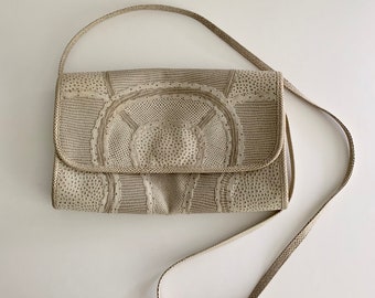 Carlos Falchi pressed leather patchwork envelope shoulder bag