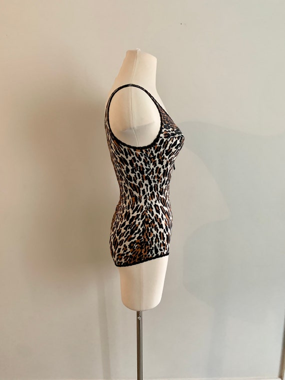 Vanity Fair leopard print pantie corsalette bodys… - image 5