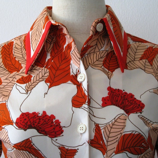 Sunday Brunch Blouse in Rust Floral main image 1