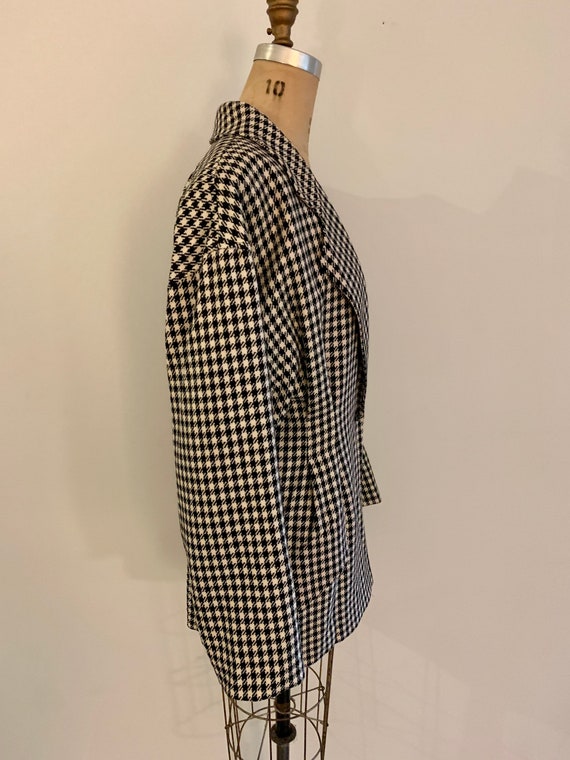 Ungaro solo donna vintage 1980s wool b/w houndsto… - image 3