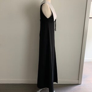 Junior Vogues 70s black disco maxi dress w/organza collar-Size XS/S image 5