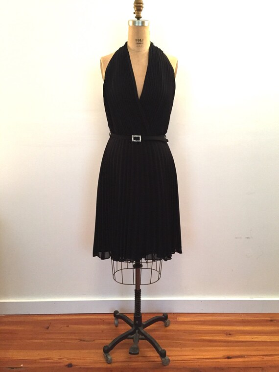 J Ribhoff Couture 1980s crepe chiffon knife pleat… - image 2