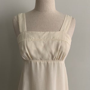 Romantic Cream 1970s long strappy dress with jacket image 3