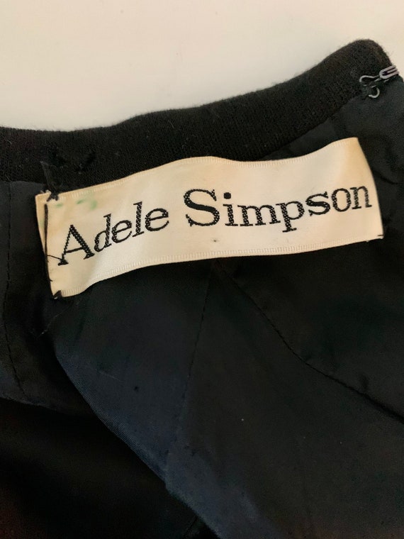 Lovey classic wool knit Adele Simpson collared dr… - image 9