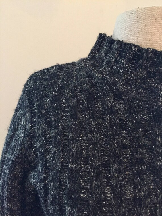 Nipon Studio mock turtle crop wide rib sweater ch… - image 6