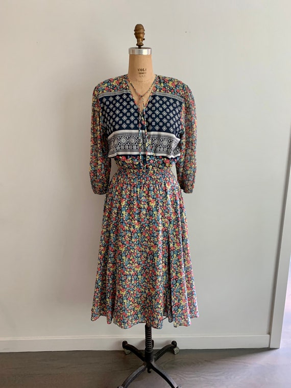 Floral and bandanna print Diane Fres original dres