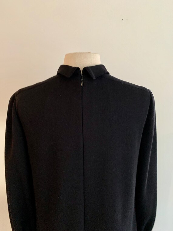 Lovey classic wool knit Adele Simpson collared dr… - image 8