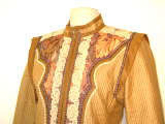 1980's Handmade Quilted/Appliqued Jacket-Size M/L
