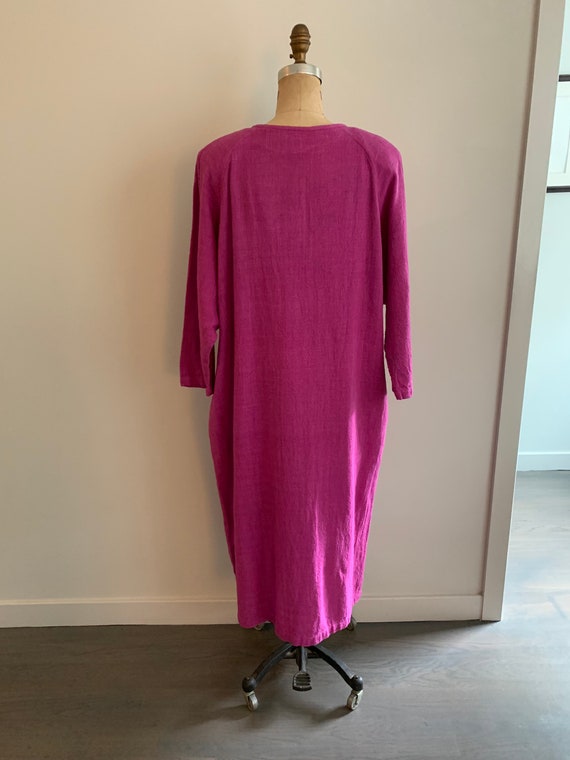 Sangam Imports Fuchsia dolman sleeve 80s caftan - image 8