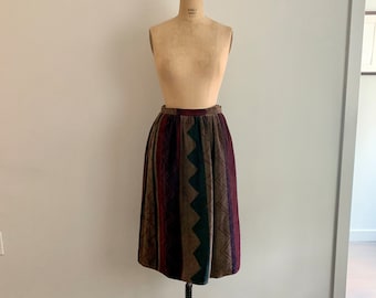 Giorgio Sant Angelo marjer-parts cotton horizontal corduroy print skirt-size M