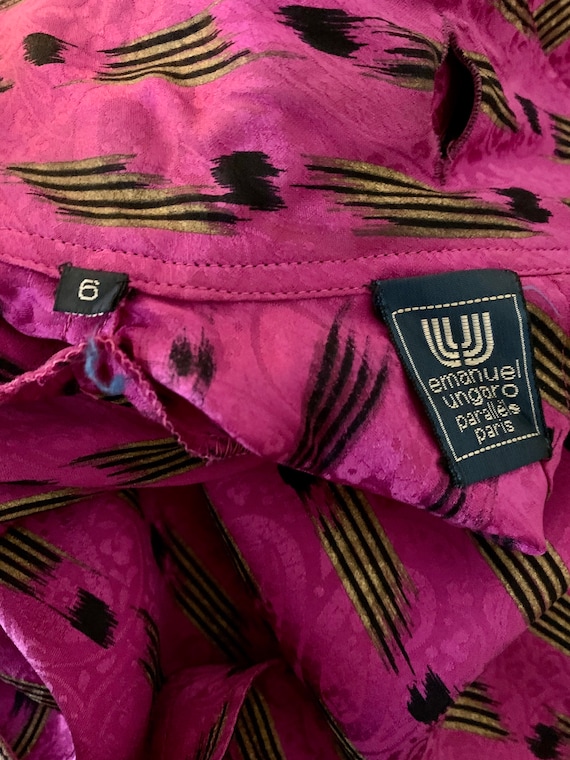 Emanuel Ungaro Parallels Paris vintage 1980s silk… - image 9