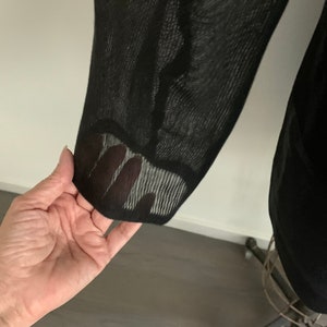 Louis Feraud Black Linen Blazer with Mesh Sleeves-Size M/L 14 image 8