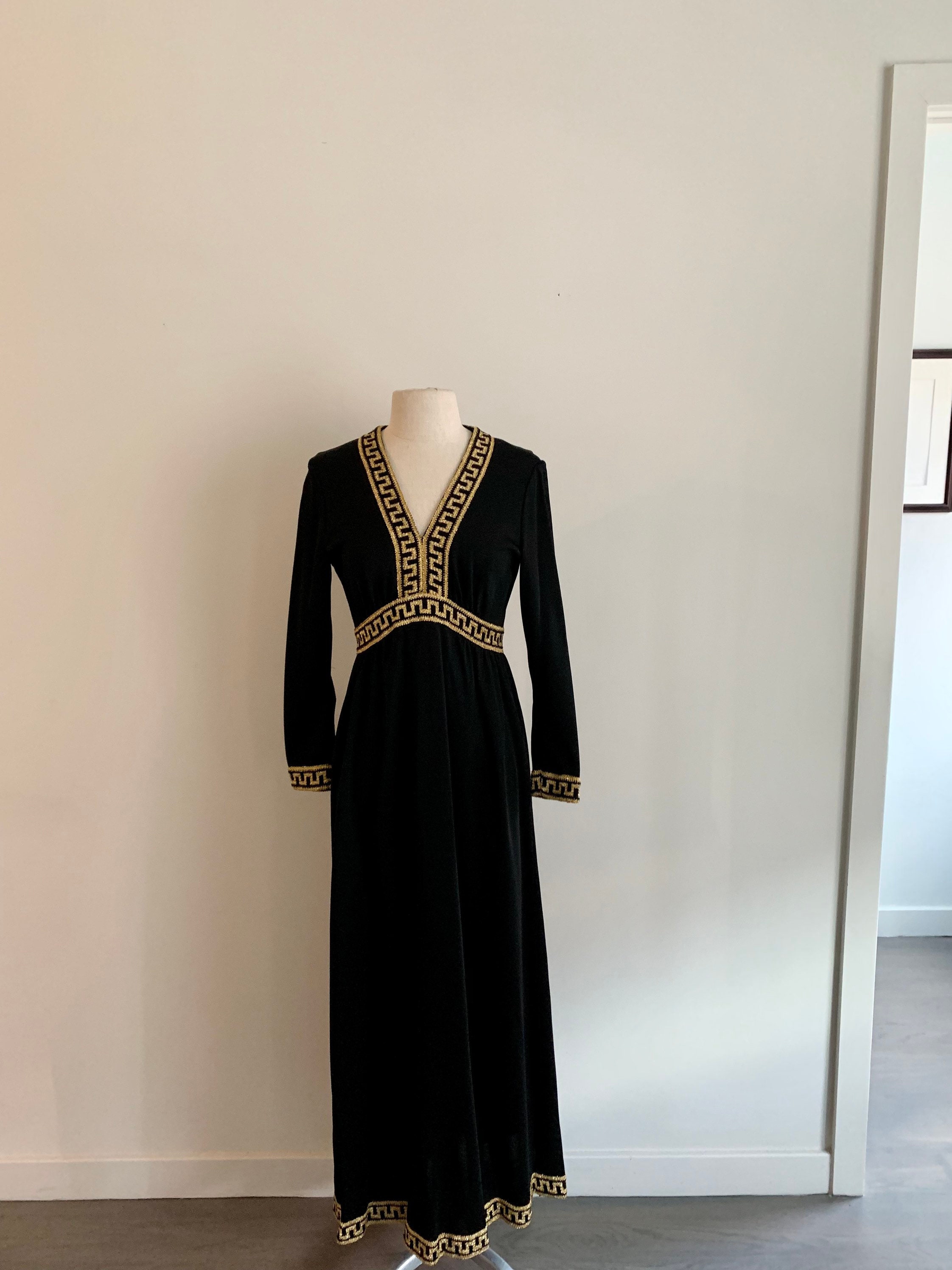 slim fit dress slacks Black Chiffon with Gold Beaded Sweep Train Mermaid Prom Dresses APD2991