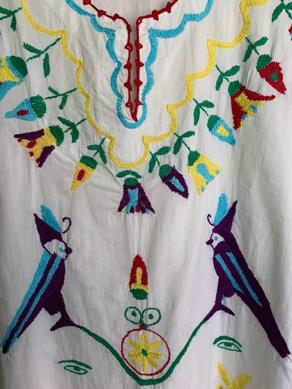 Beautifully embroidered mexican cotton shift dres… - image 6