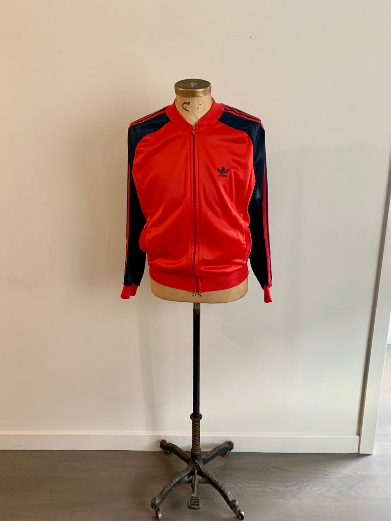 Vintage Adidas 1980s navy/red ATP track jacket-size M image 2