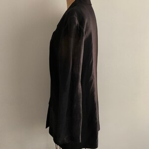 Louis Feraud Black Linen Blazer with Mesh Sleeves-Size M/L 14 image 5