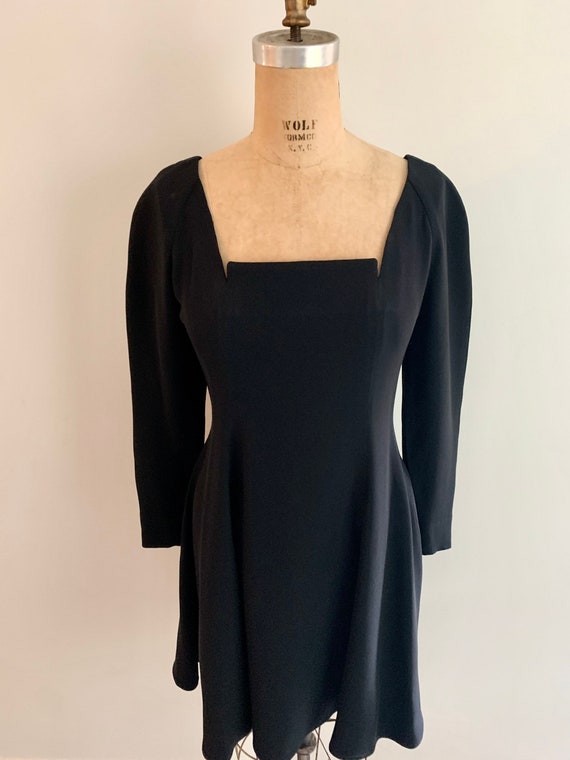 Geoffrey Beene New York vintage black rayon dress… - image 2