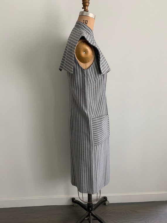 Fantastic 80s Act 1 New York pinstripe sleeveless… - image 5