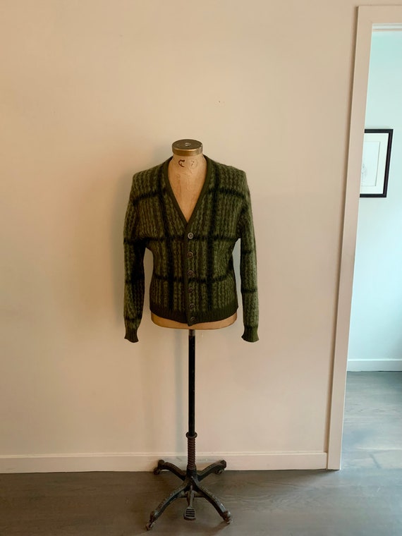 Puritan Citation Club vintage 1960s green plaid m… - image 1