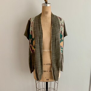 Jeanne Walton vintage wearable art jacket/vest-one size image 2