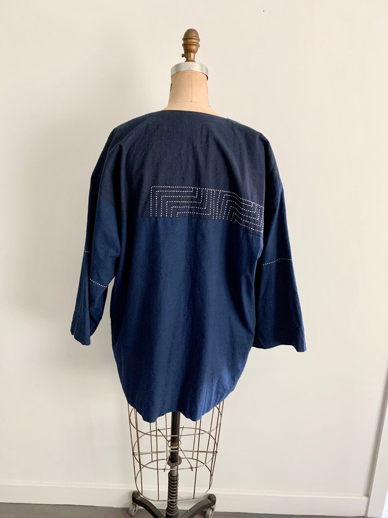 Chigyo hand made indigo kimono jacket-Size S image 5