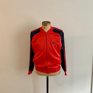 Vintage Adidas 1980s navy/red ATP track jacket-size M image 1