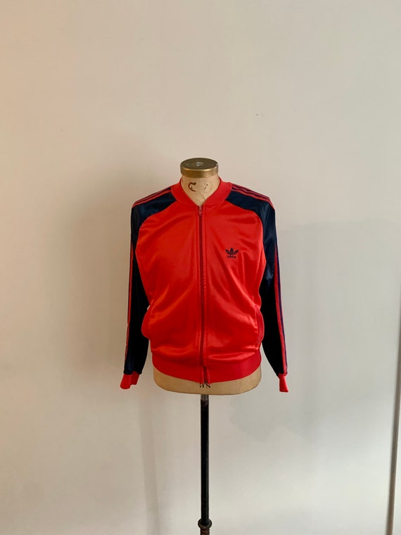 Vintage Adidas 1980s navy/red ATP track jacket-siz