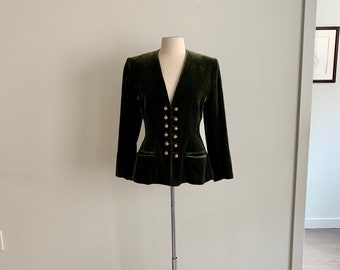 Lolita Lempicka Paris gorgeous green velvet jacket-size S (40)