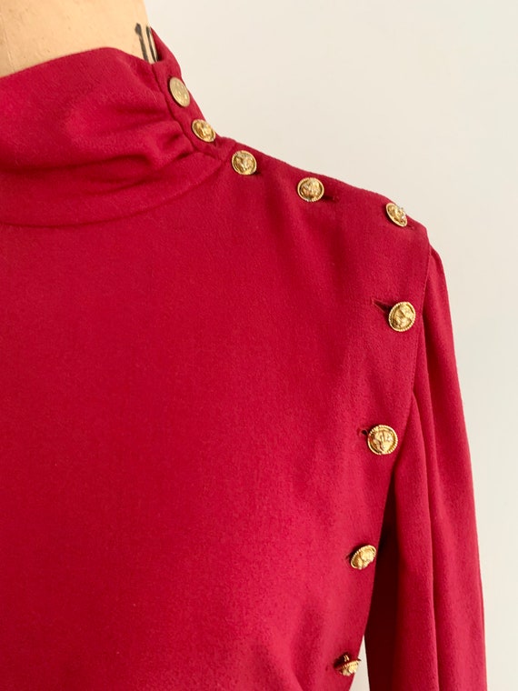 Ungaro Parallele Paris crimson red vintage 80s/90… - image 7