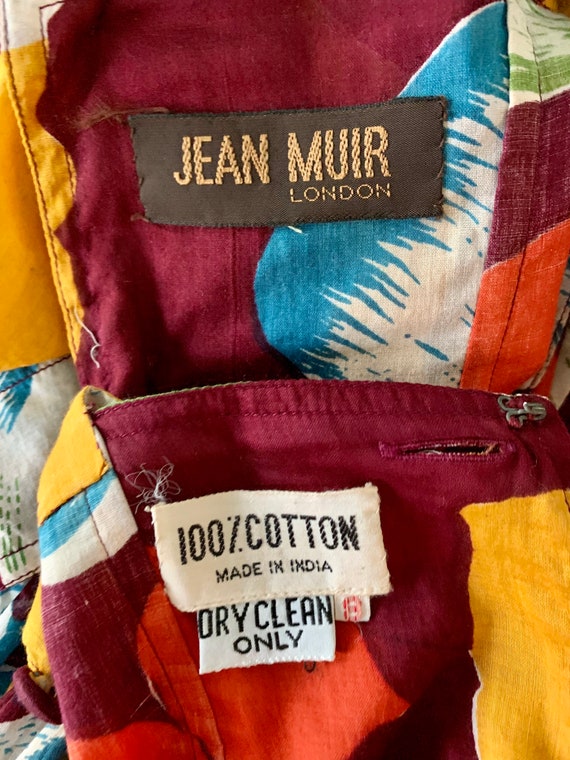 Jean Muir London vintage 1970s Indian cotton trop… - image 9