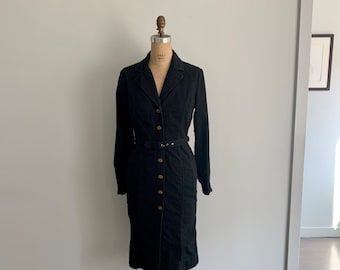 Vivienne Westwood red label black cotton tulip coatdress-size S/M