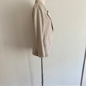 Valentino Boutique vintage 1980s lightweight tan wool blazer-size S/M image 4