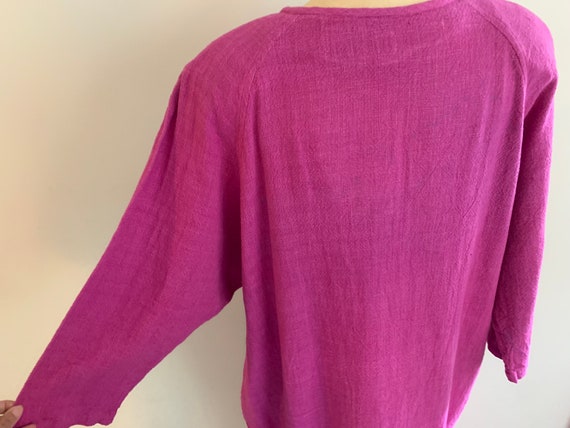 Sangam Imports Fuchsia dolman sleeve 80s caftan - image 5