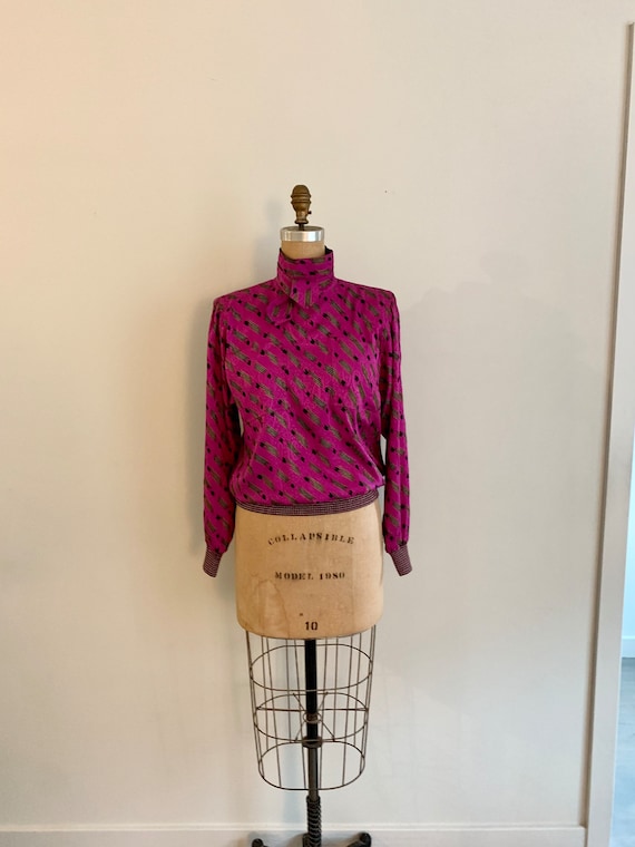Emanuel Ungaro Parallels Paris vintage 1980s silk… - image 1