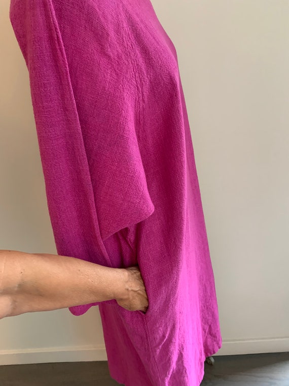 Sangam Imports Fuchsia dolman sleeve 80s caftan - image 7