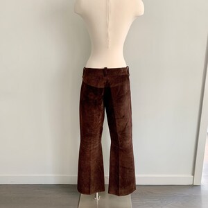 Vintage 1970s brown suede hip hugger flares-size 7 image 6