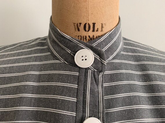 Fantastic 80s Act 1 New York pinstripe sleeveless… - image 7