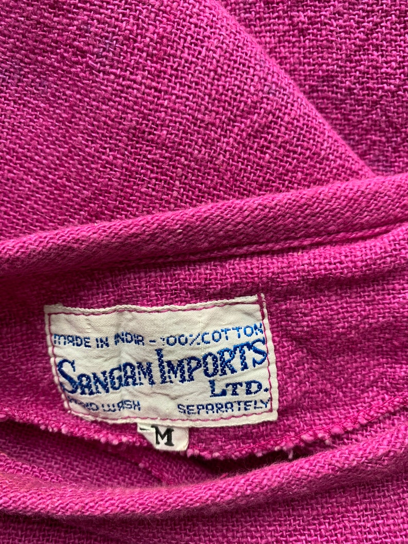 Sangam Imports Fuchsia dolman sleeve 80s caftan image 10