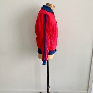 1980s vintage red and blue Adidas track jacket with hood-size M image 4