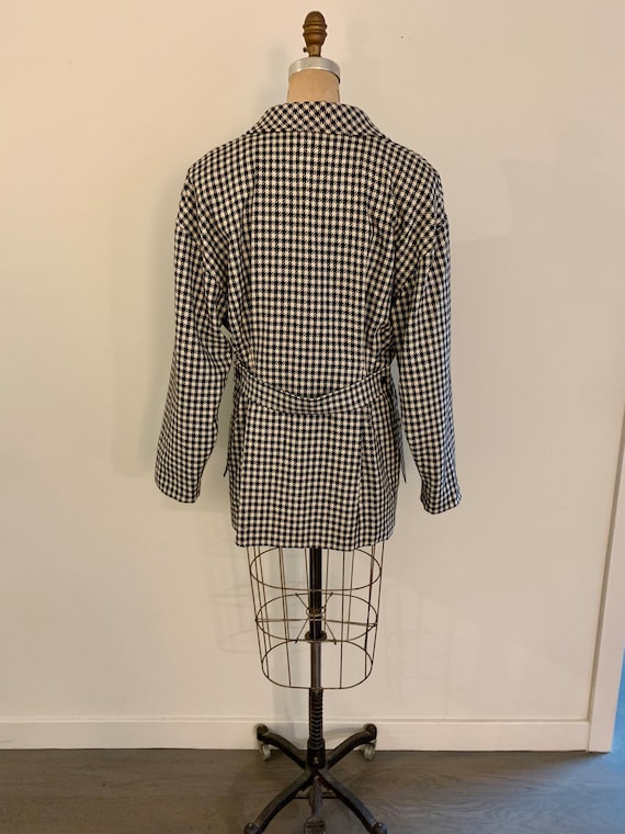 Ungaro solo donna vintage 1980s wool b/w houndsto… - image 5