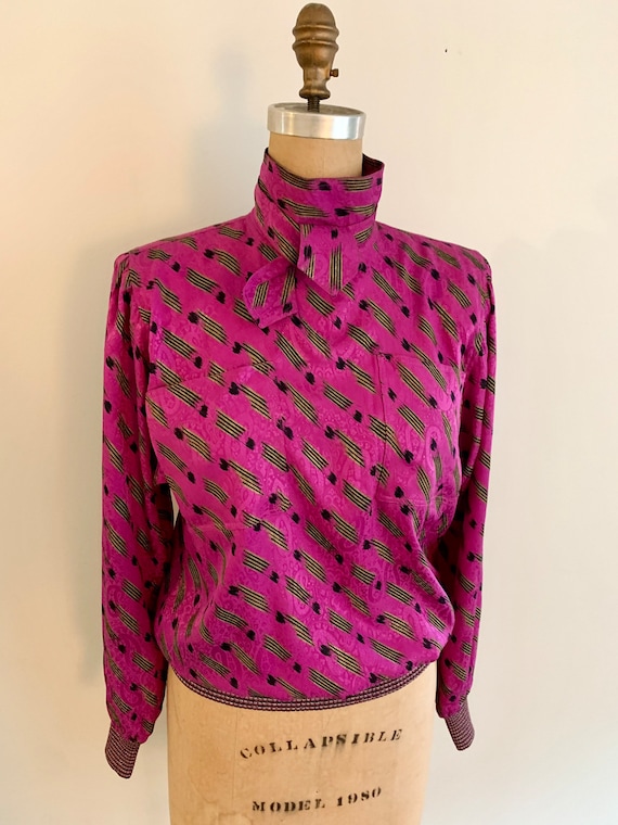 Emanuel Ungaro Parallels Paris vintage 1980s silk… - image 3