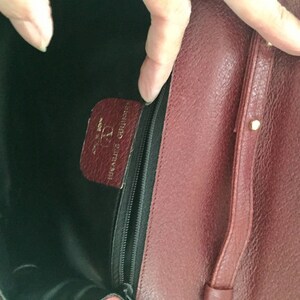 Vintage Valentino Garavani crossbody red leather bag with oxblood snake flap image 3