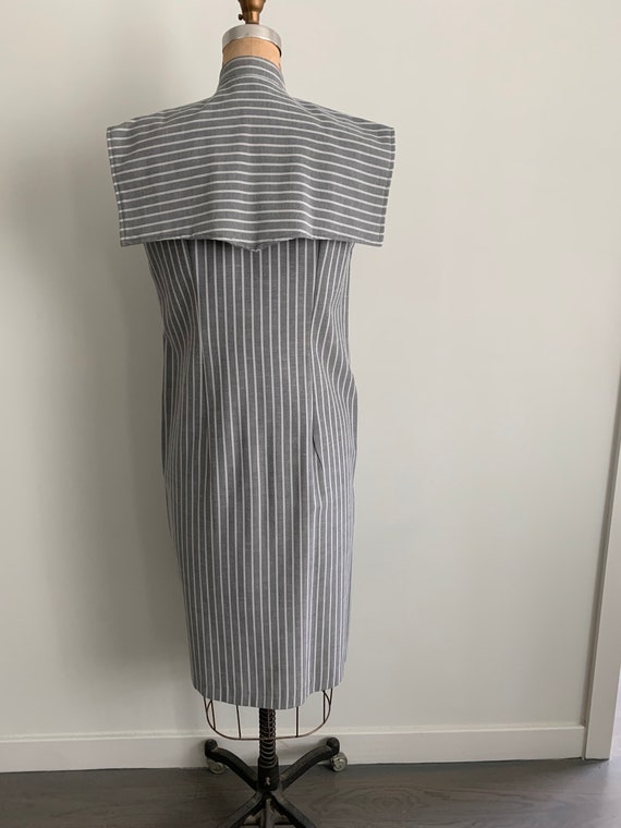 Fantastic 80s Act 1 New York pinstripe sleeveless… - image 8