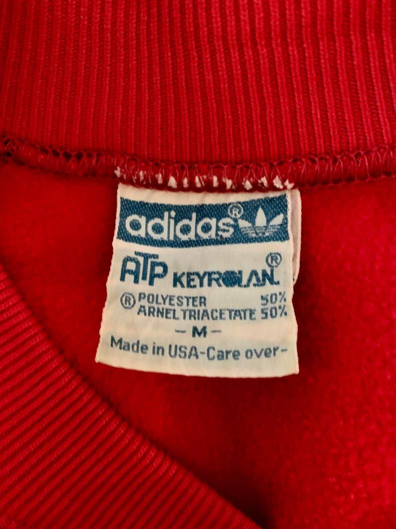 Vintage Adidas 1980s navy/red ATP track jacket-size M image 8