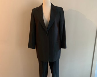 Vintage 1980s DKNY made in Italy sharkskin womens suit-size 10