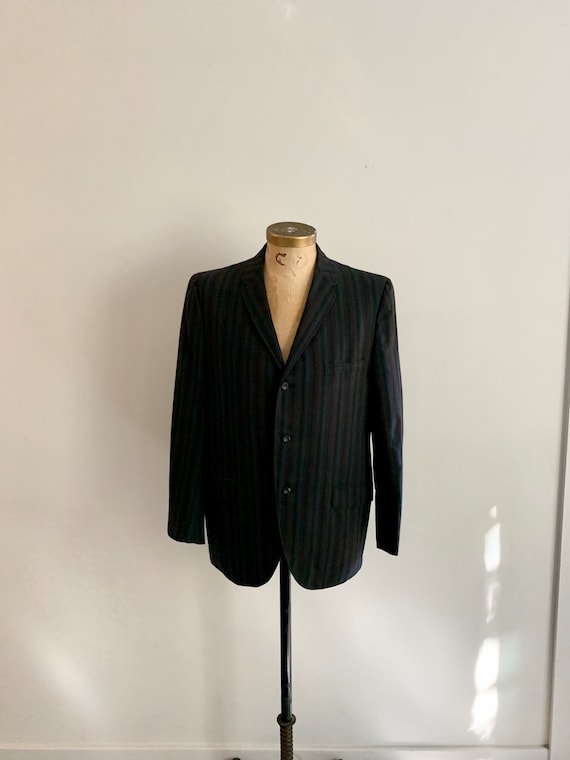 Ken Scott vintage 1960s shadow stripe blazer-size… - image 1