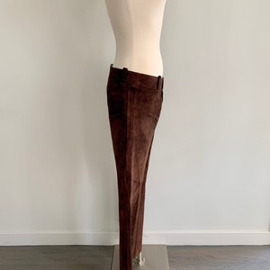 Vintage 1970s brown suede hip hugger flares-size 7 image 5