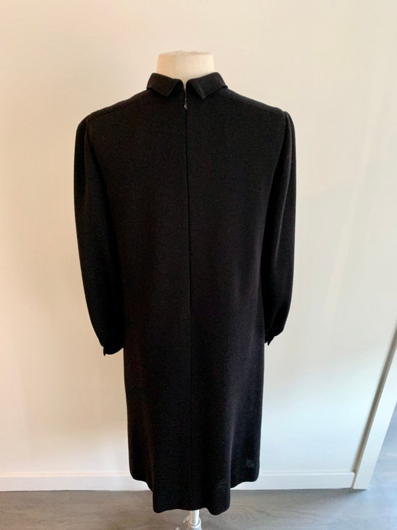 Lovey classic wool knit Adele Simpson collared dr… - image 6