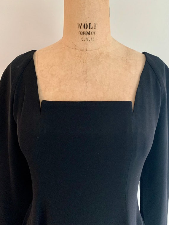 Geoffrey Beene New York vintage black rayon dress… - image 3