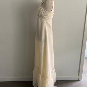 Romantic Cream 1970s long strappy dress with jacket image 4